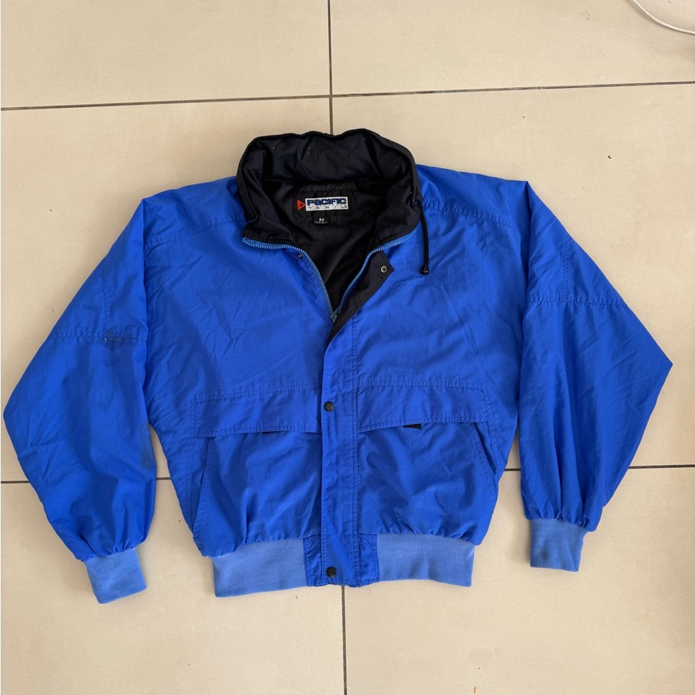 Vintage/ Retro Pacific Trail Men's Vibrant Blue Windbreaker